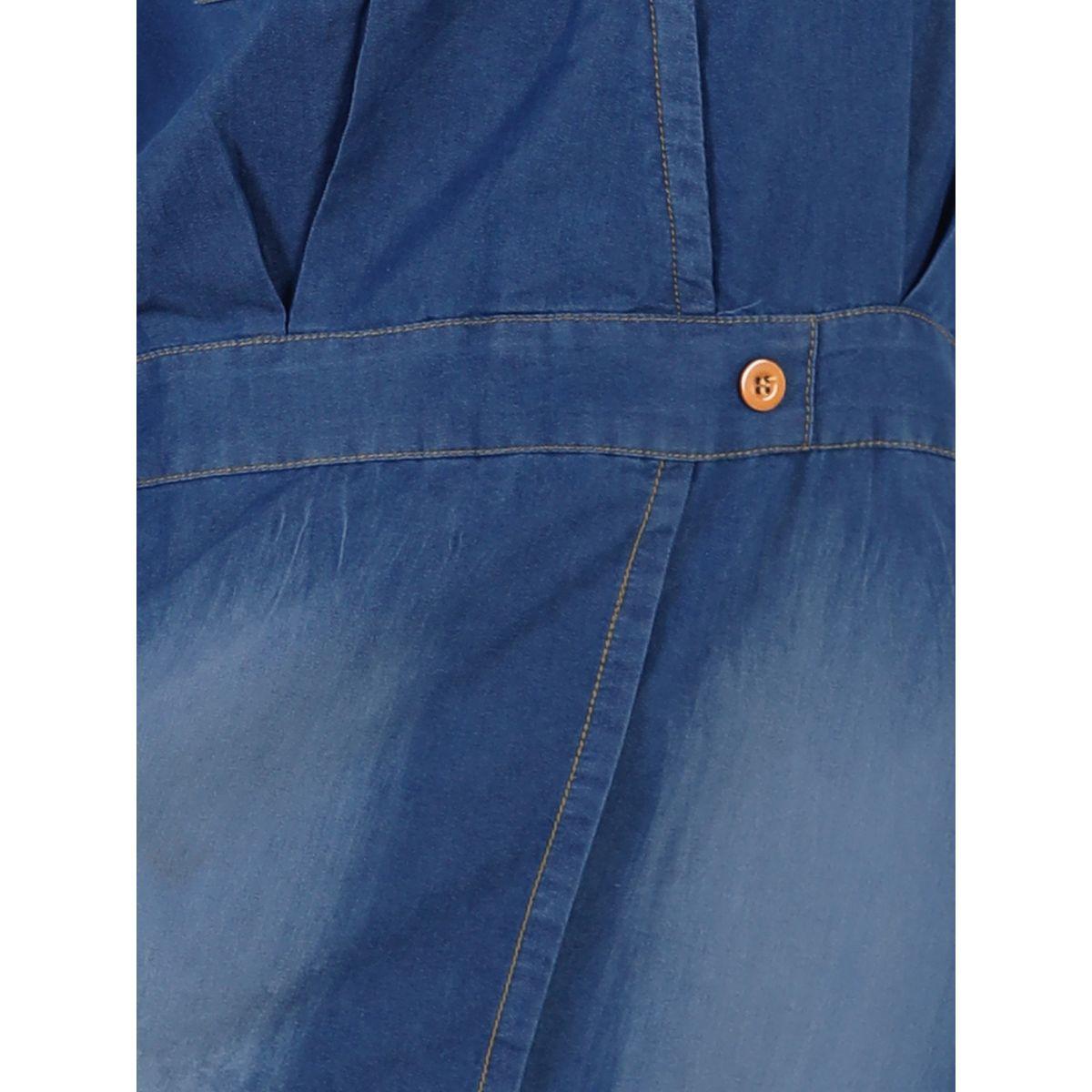 Styli Flap Pocket Detail Denim Dress-girls-clothing-dressesandjumpsuits-image-2