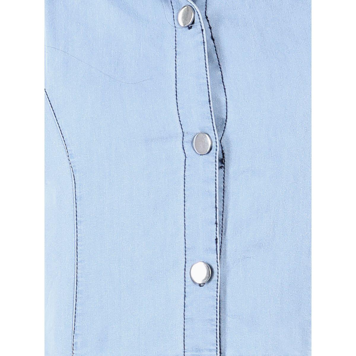 Styli Pocket Detail Denim Shirt Dress-girls-clothing-dressesandjumpsuits-image-3