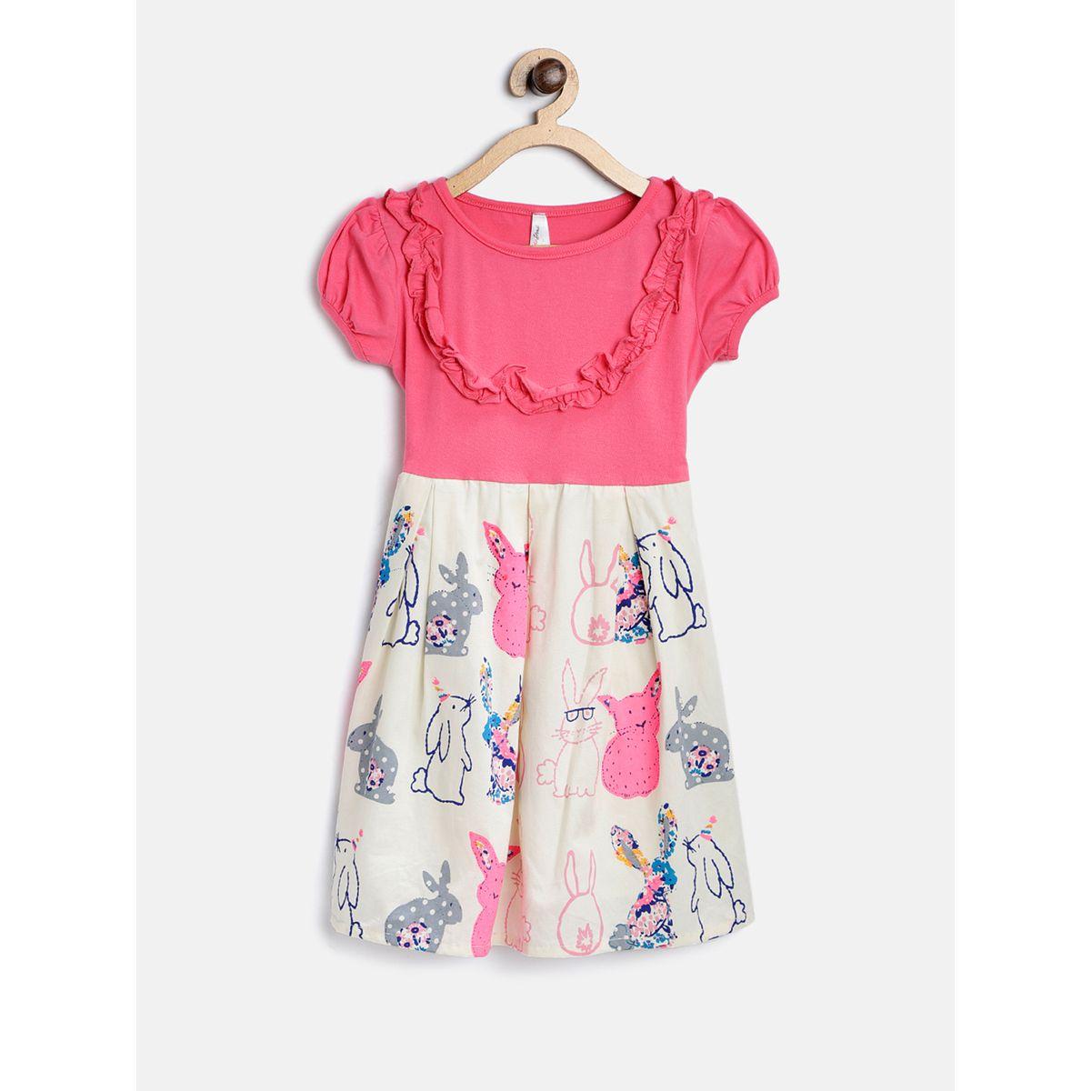 Styli Bunny Print Ruffle Detail Dress-girls-clothing-dressesandjumpsuits-image-1