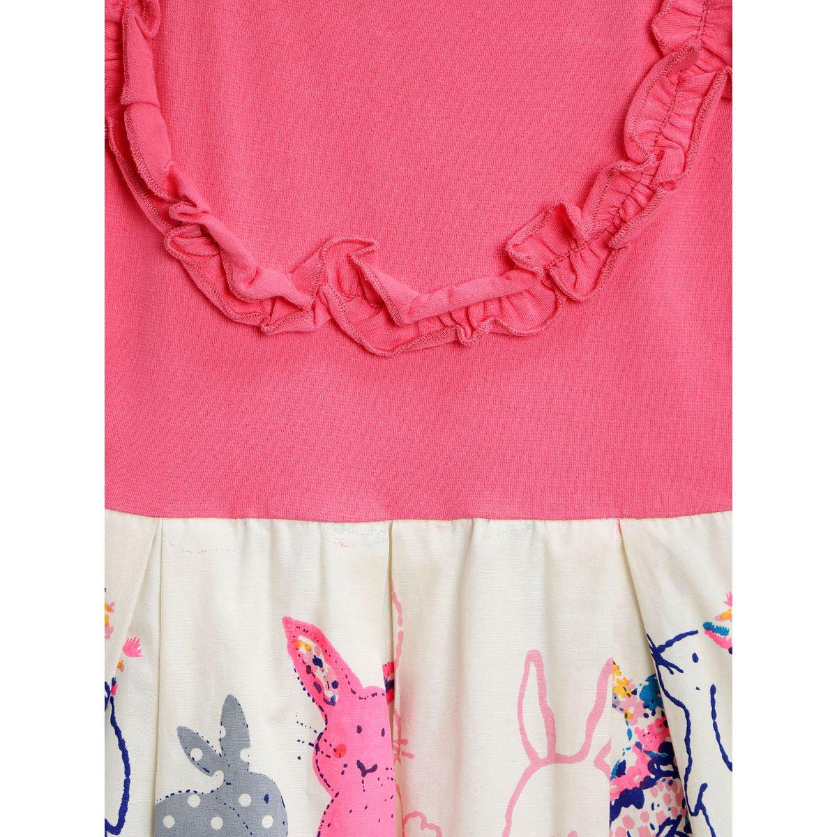Styli Bunny Print Ruffle Detail Dress-girls-clothing-dressesandjumpsuits-image-3