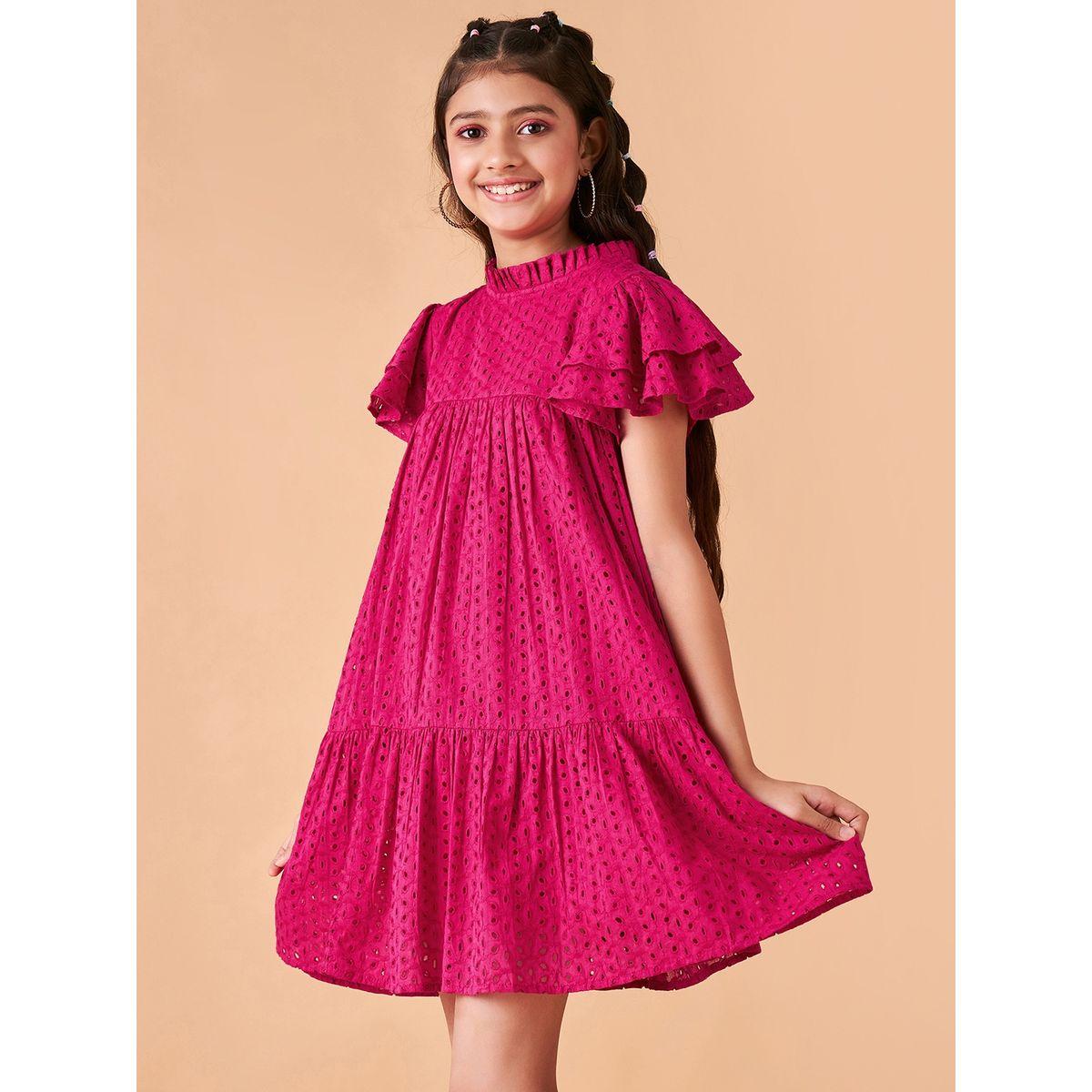 Styli Broderie Detail High Neck Tiered Dress-girls-clothing-dressesandjumpsuits-image-6