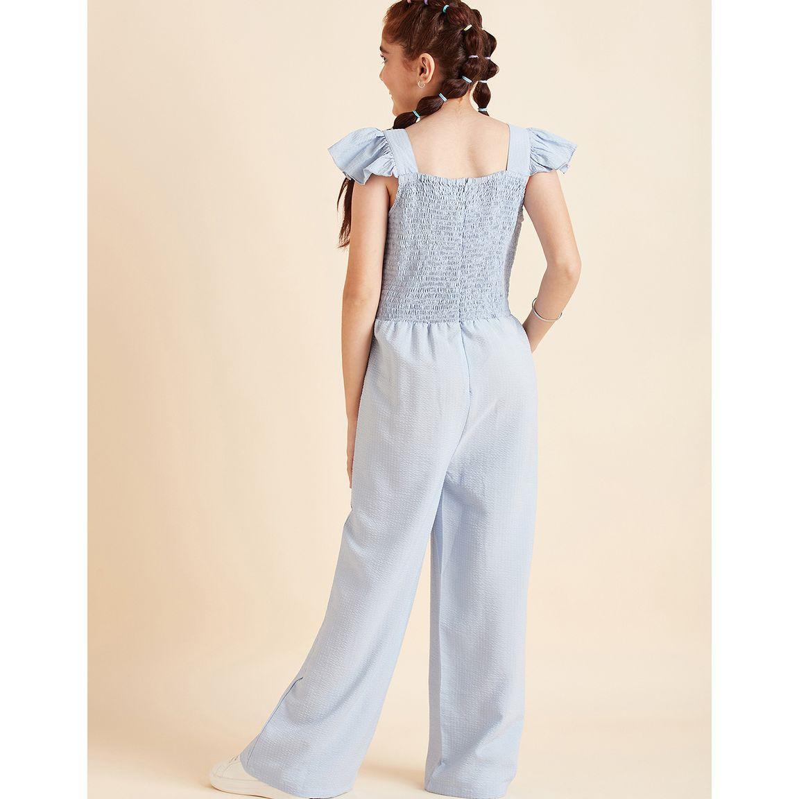 جمبسوت بأرجل واسعة مع تفاصيل مزمومة-girls-clothing-rompers-image-2