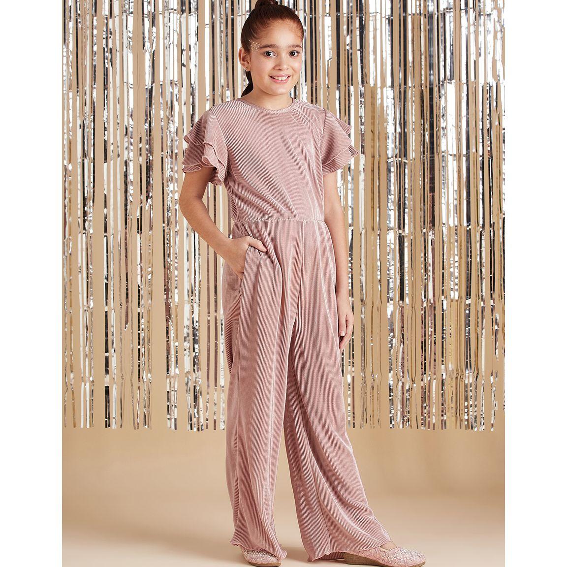 Styli Frill Sleeves Plisse Wide Leg Jumpsuit-girls-clothing-rompers-image-4