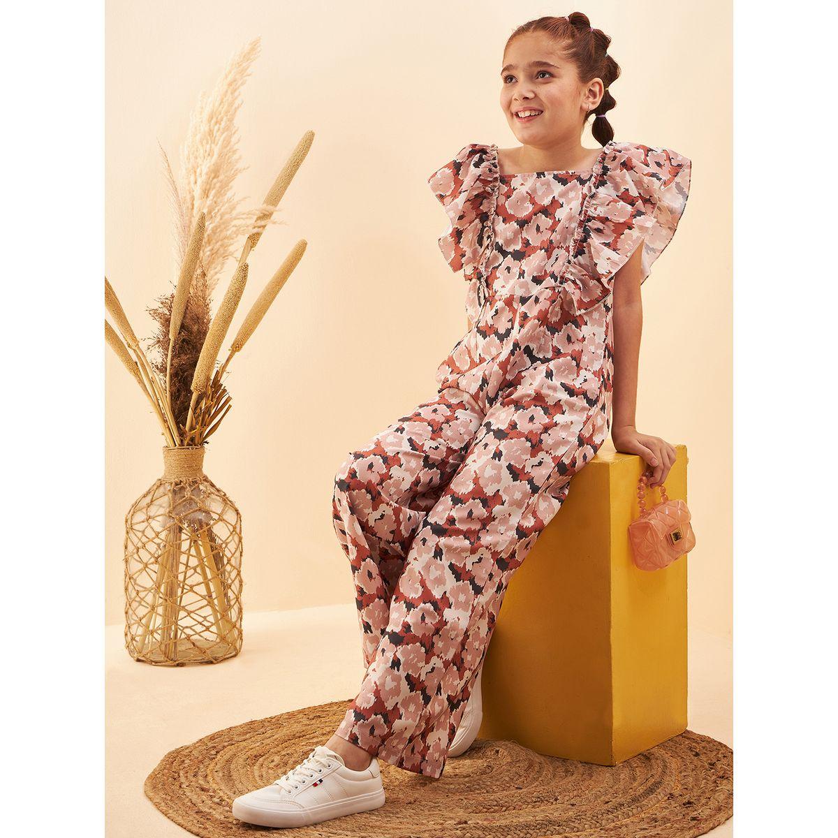 جمبسوت مطبع بالكامل بطبعة زهور-girls-clothing-rompers-image-4