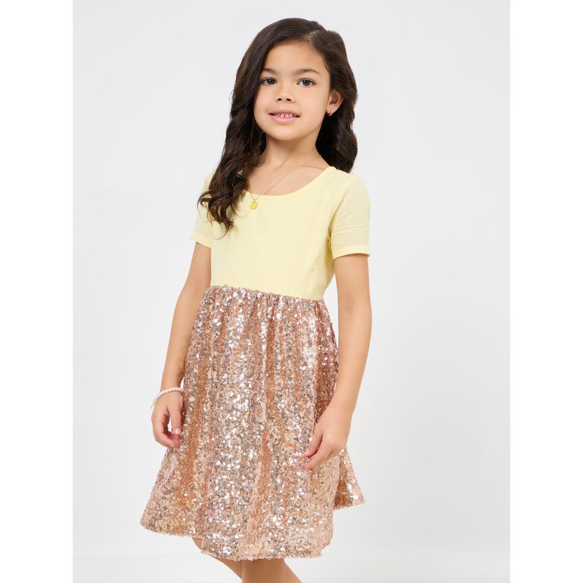 Styli Sequined Dress with Short Sleeve-girls-clothing-dressesandjumpsuits-image-2