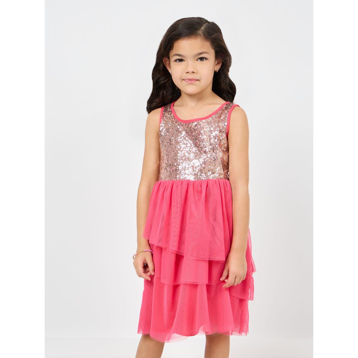 Styli Sequined Layered Mesh Dress-girls-clothing-dressesandjumpsuits-image-1