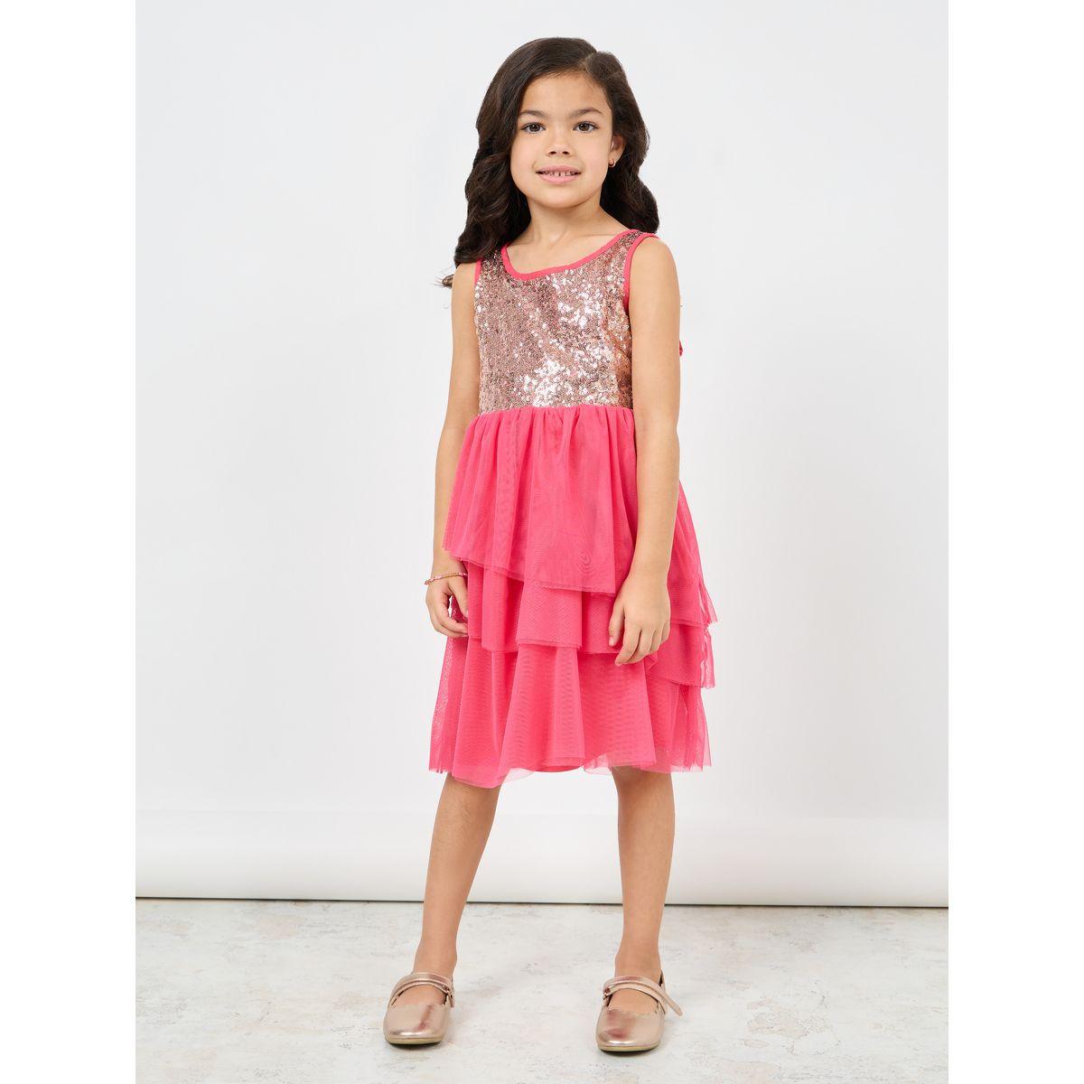 Styli Sequined Layered Mesh Dress-girls-clothing-dressesandjumpsuits-image-2
