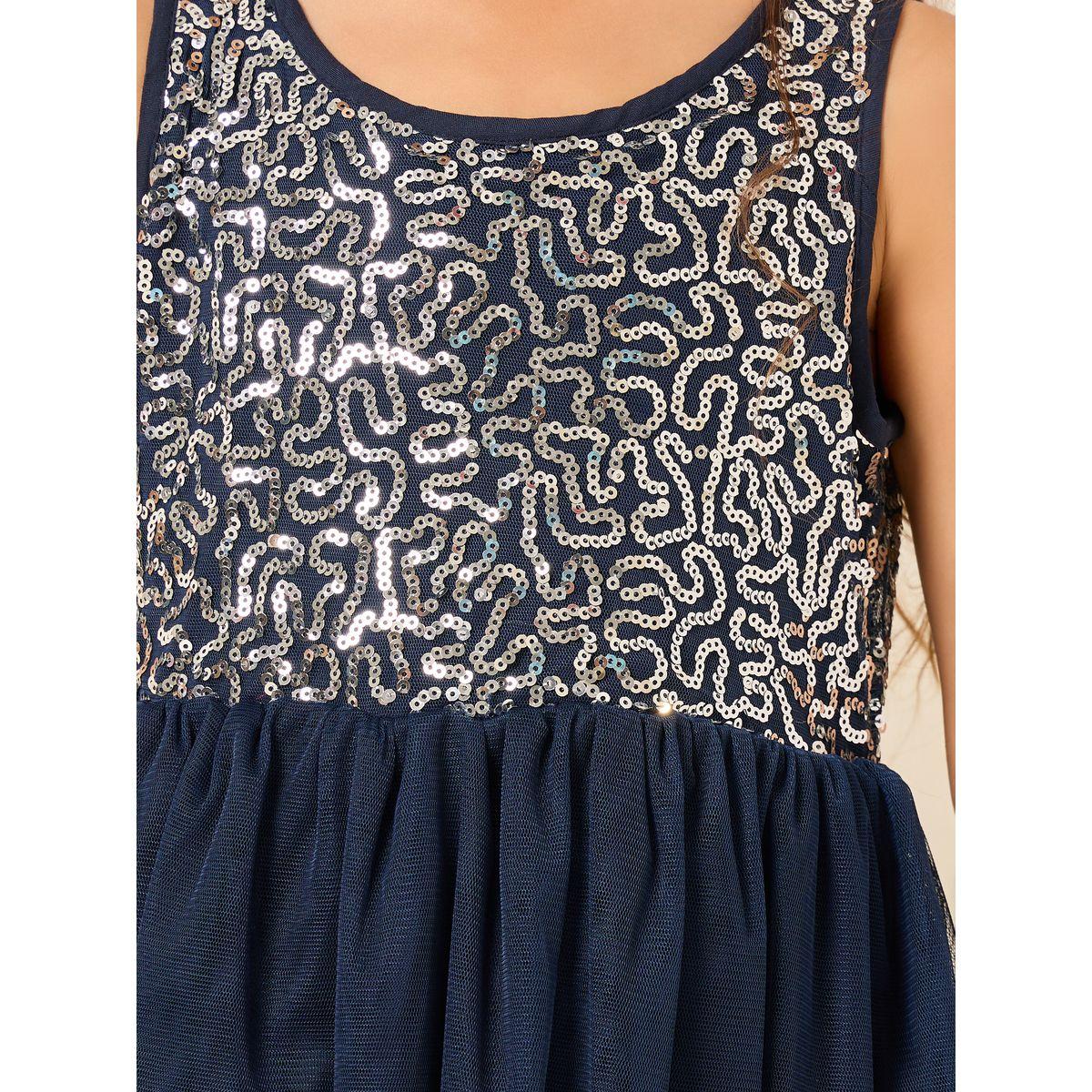 فستان بتفاصيل شبكية ومزين بالترتر-girls-clothing-dressesandjumpsuits-image-3