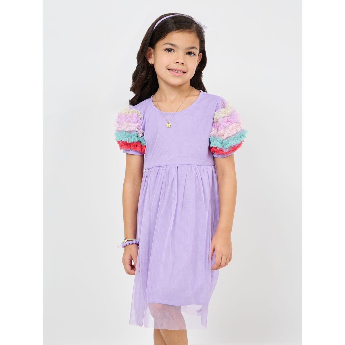 فستان بتفاصيل شبكية وطبقات مع كشكش-girls-clothing-dressesandjumpsuits-image-2