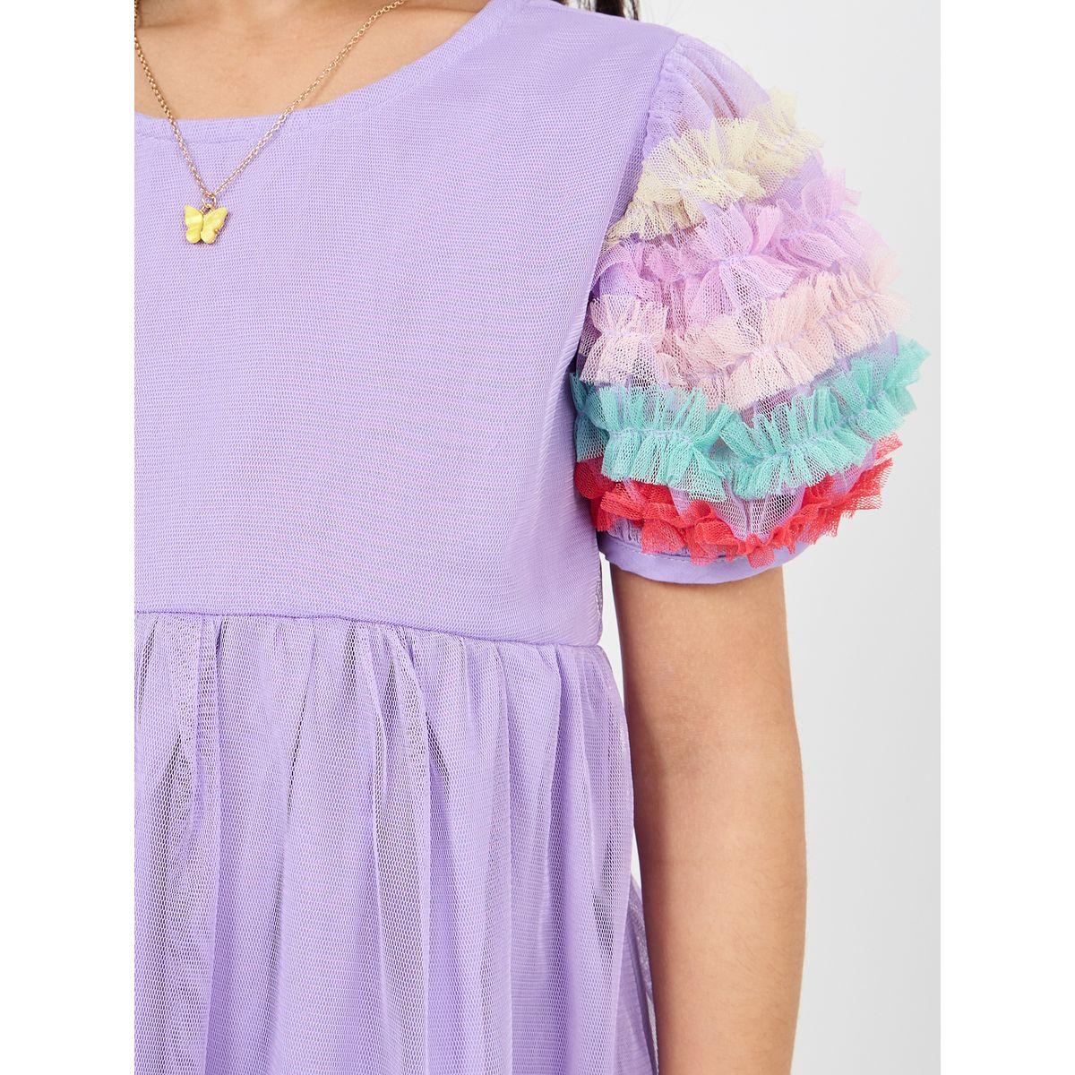 Styli Ruffled Mesh Layer Dress-girls-clothing-dressesandjumpsuits-image-3