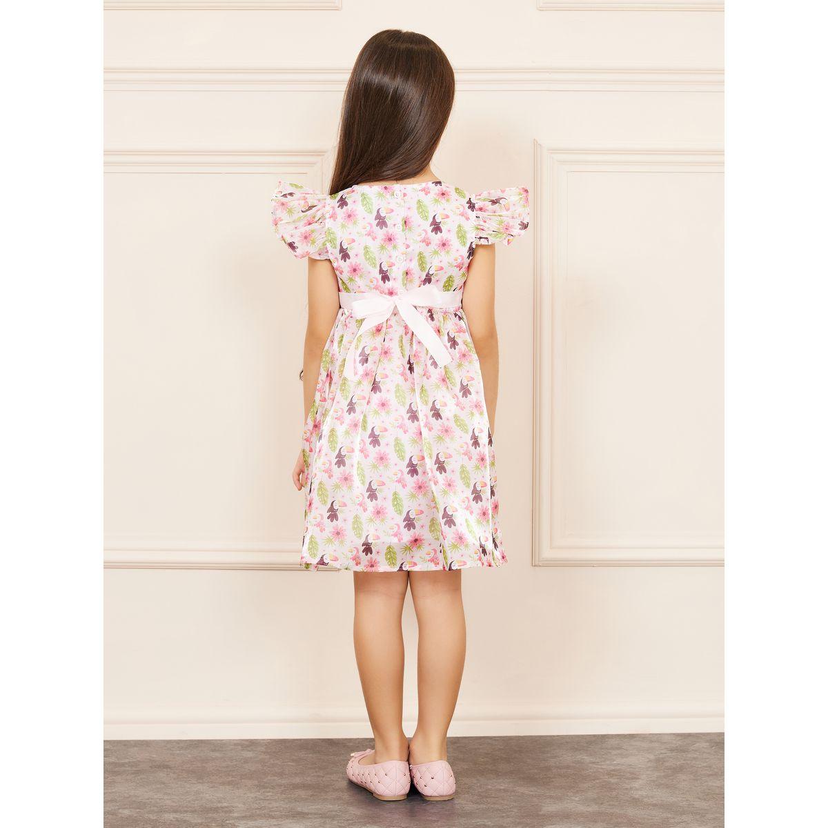 Styli All Over Print A-Line Dress with Box Pleats-girls-clothing-dressesandjumpsuits-image-4