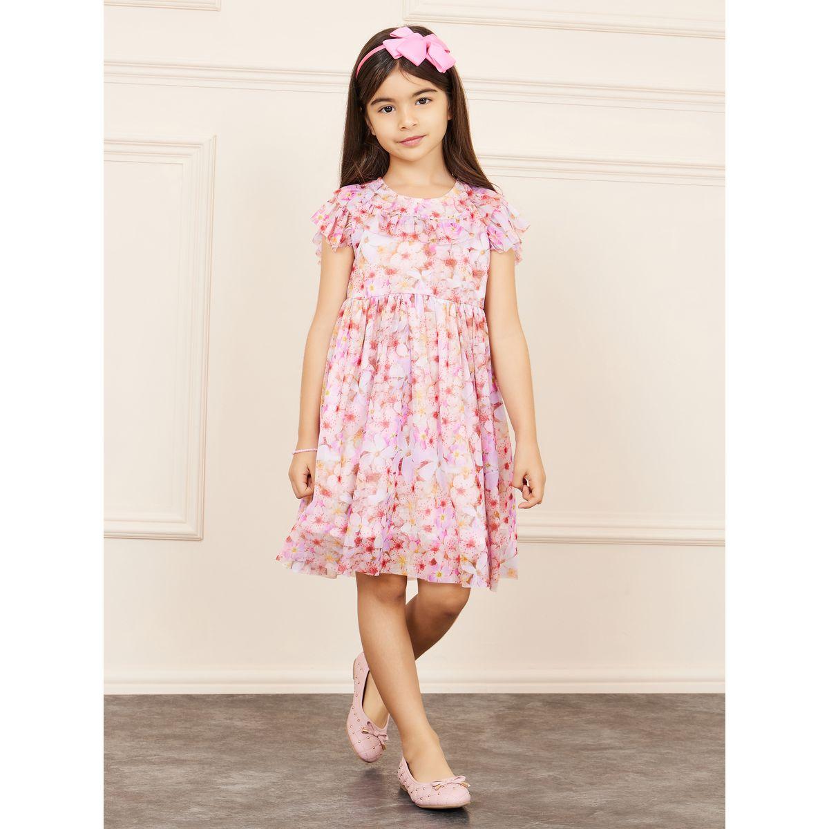 Styli All Over Floral Print A-Line Dress-girls-clothing-dressesandjumpsuits-image-1