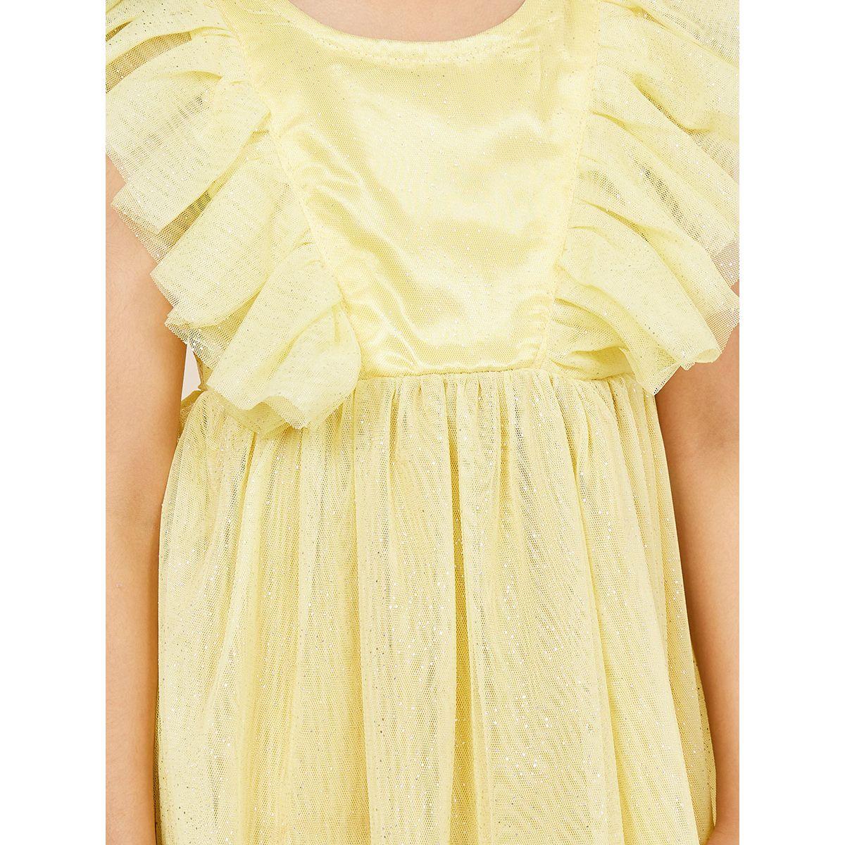 Styli Ruffle Detail Embellished Mesh Dress-girls-clothing-dressesandjumpsuits-image-3