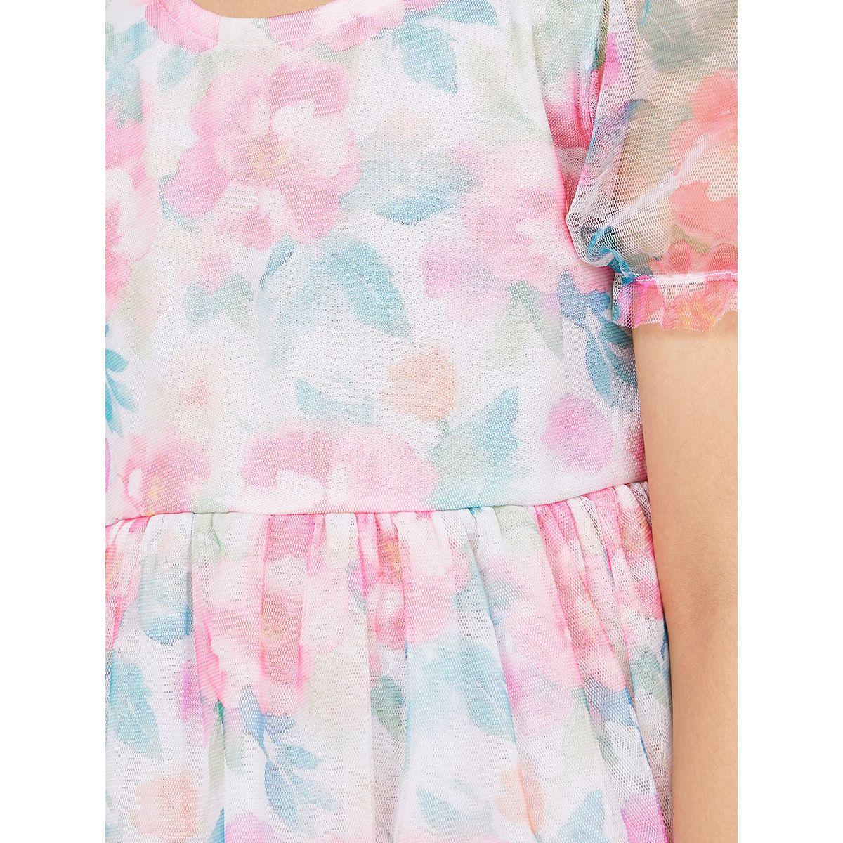 Styli All Over Floral Print Dress with Puff Sleeves-girls-clothing-dressesandjumpsuits-image-3