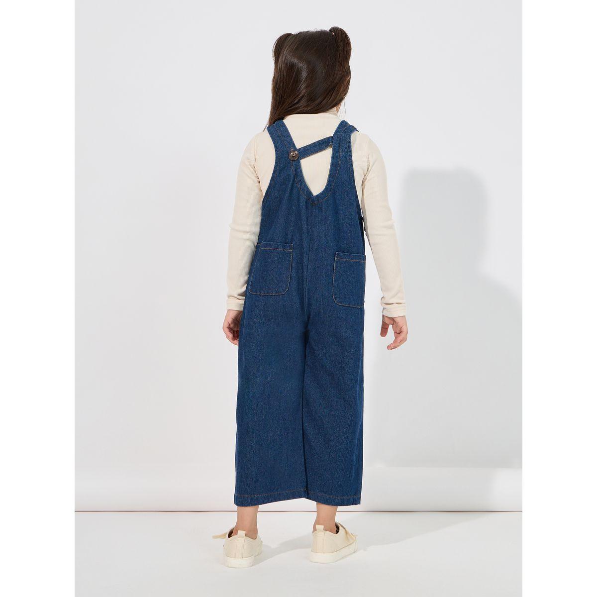 Styli Front Pocket Detail Denim Jumpsuit-girls-clothing-rompers-image-4
