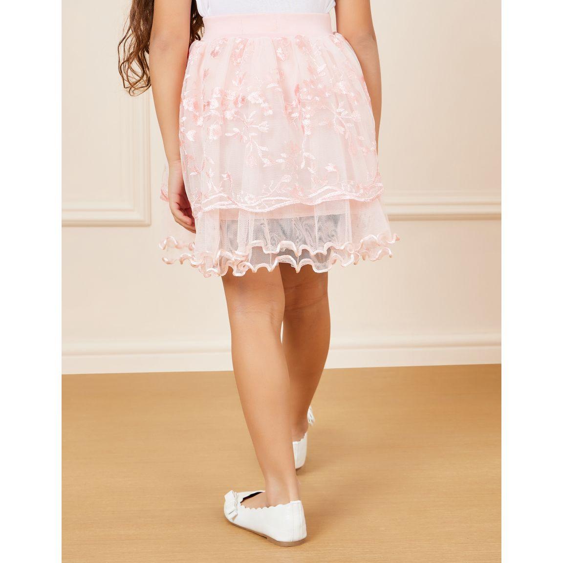 تنورة بتفاصيل شبكية وربطة فيونكة-girls-clothing-bottoms-skirts-image-4