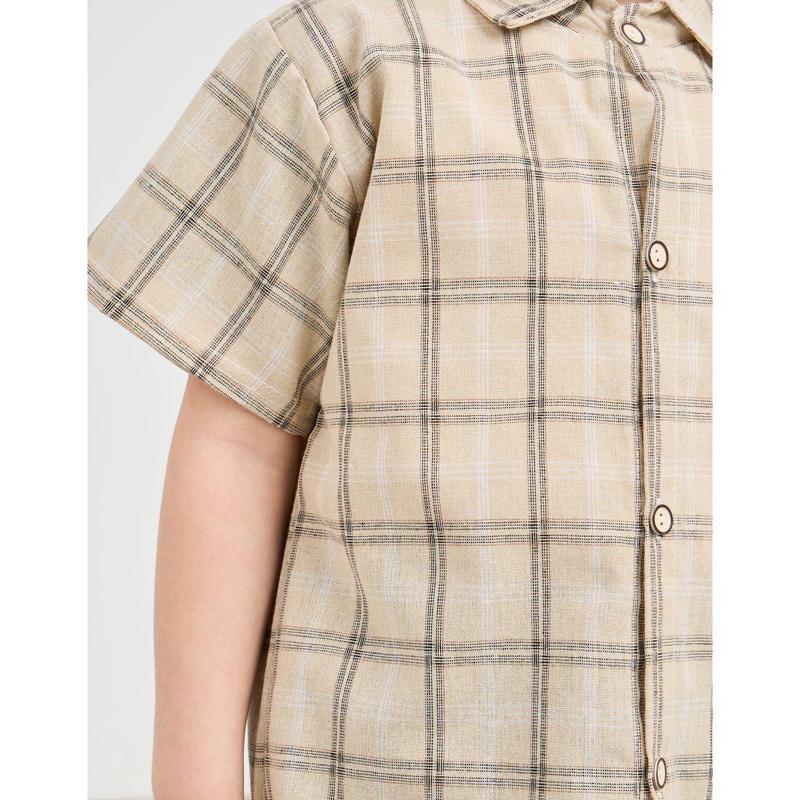 قميص بنمط مربعات واكمام قصيرة-boys-clothing-shirts-image-4