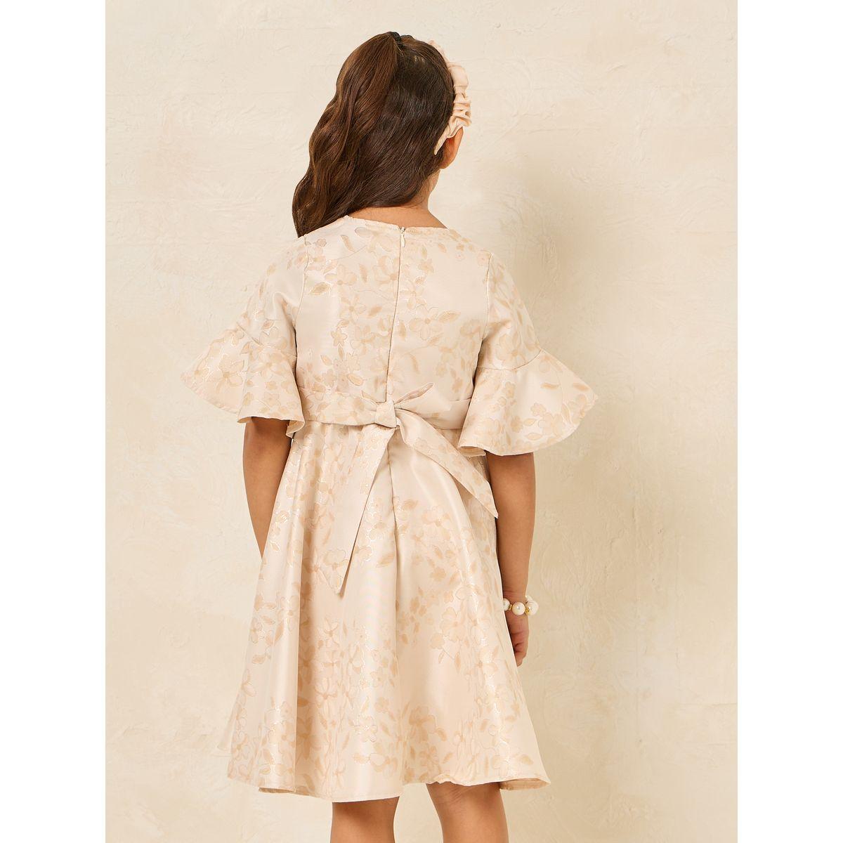 فستان جاكار باكمام بنمط جرس-girls-clothing-dressesandjumpsuits-image-4