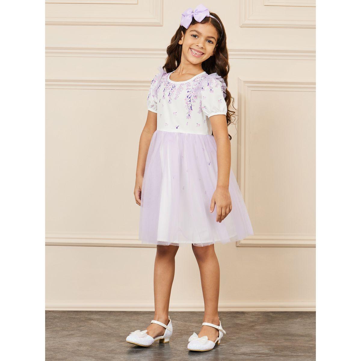 فستان بتفاصيل شبكية وربطة فيونكة-girls-clothing-dressesandjumpsuits-image-2