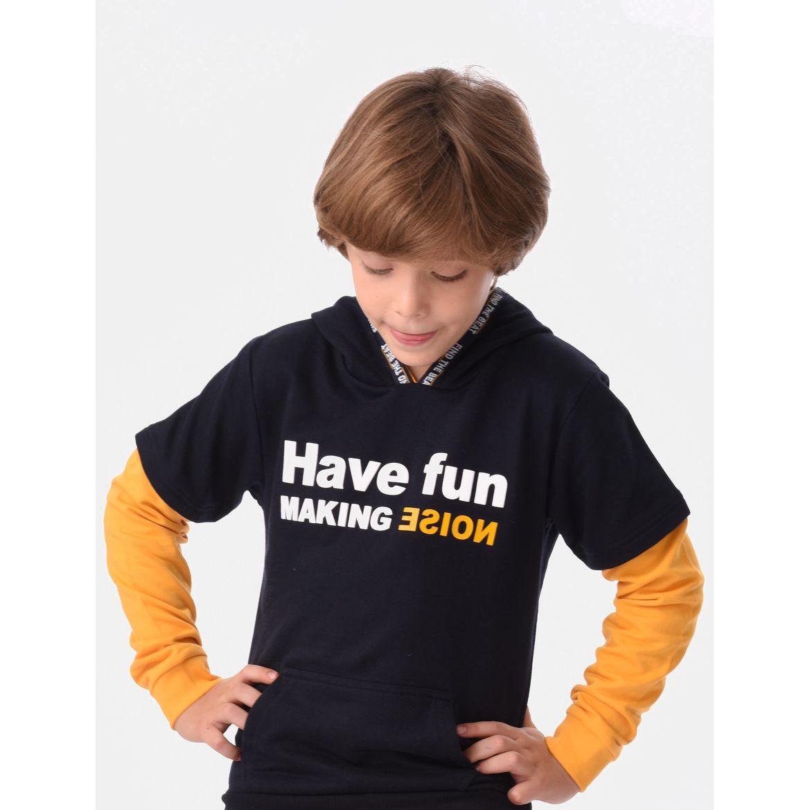 Urbasy X Styli Slogan Print Hooded Sweatshirt & Joggers Set-boys-clothing-setsandcoords-image-3