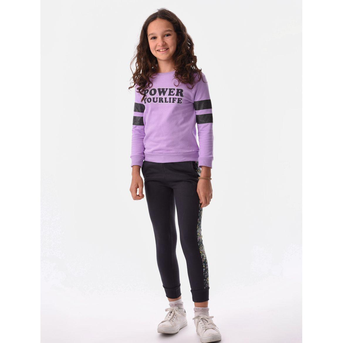 Urbasy X Styli Slogan Printed Sweatshirt & Leggings Set-girls-clothing-setsandcoords-image-1