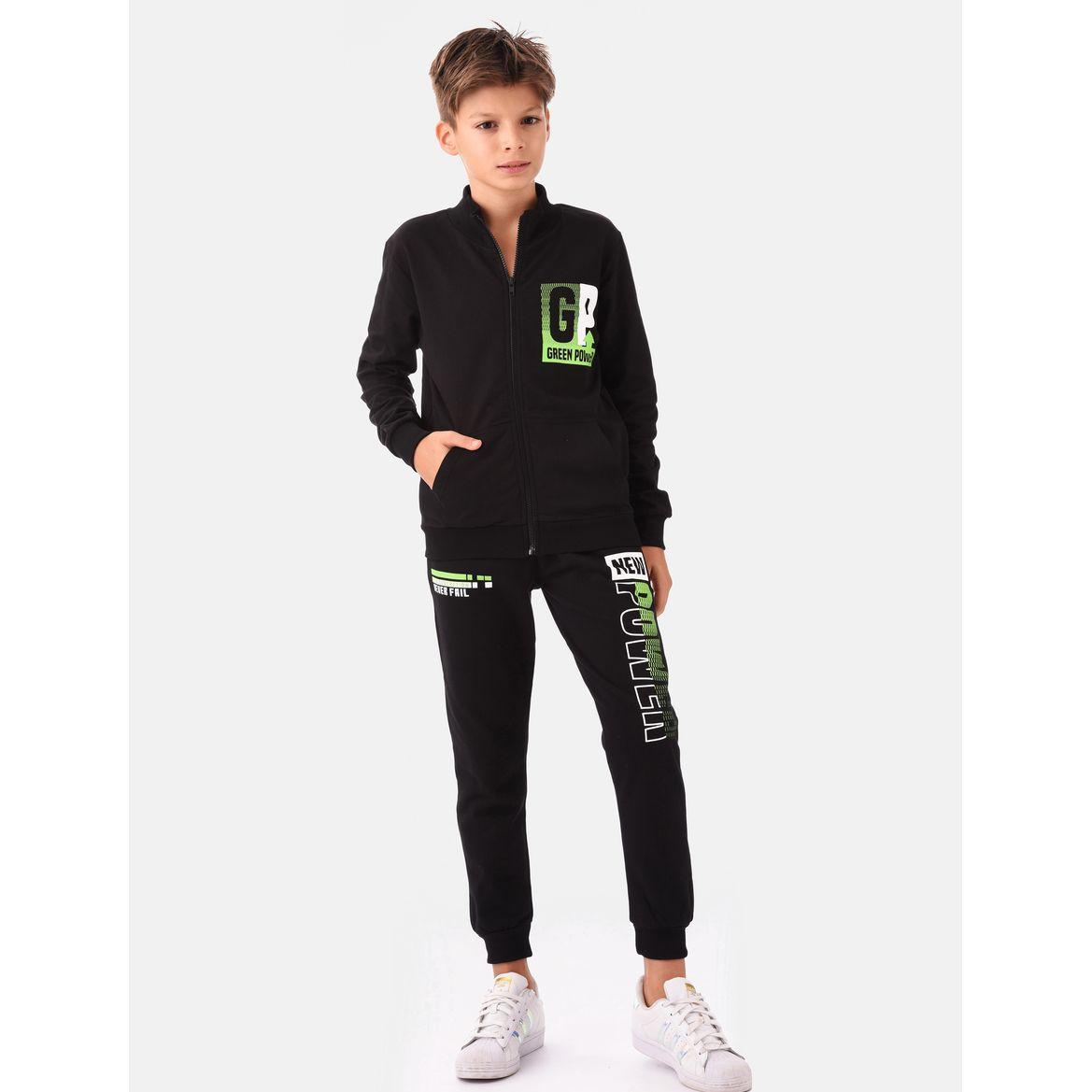 Graphic Print Sweatshirt with Jogger Set-boys-clothing-setsandcoords-image-1