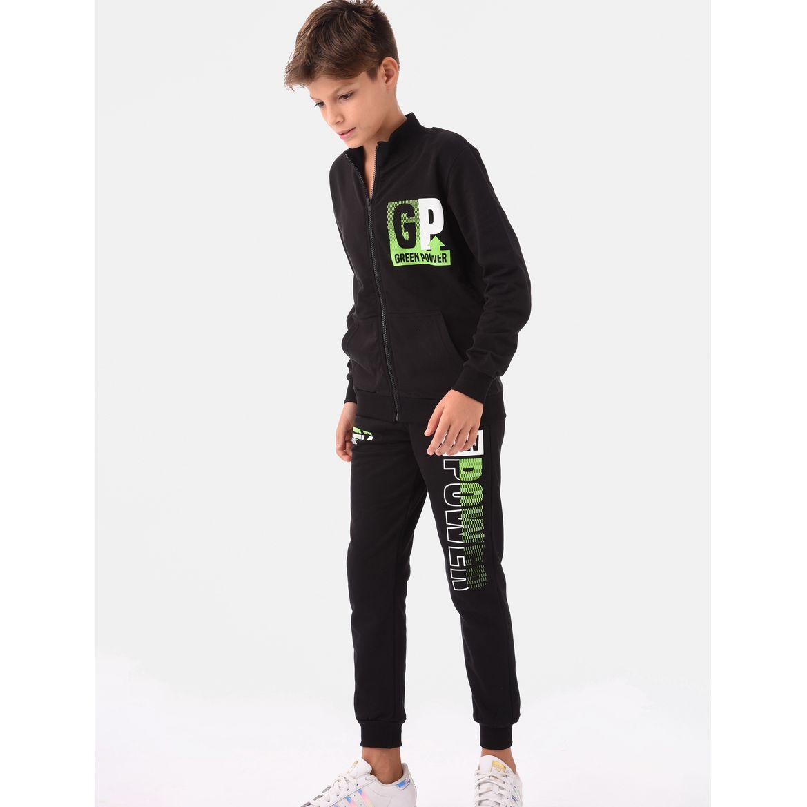 Graphic Print Sweatshirt with Jogger Set-boys-clothing-setsandcoords-image-2