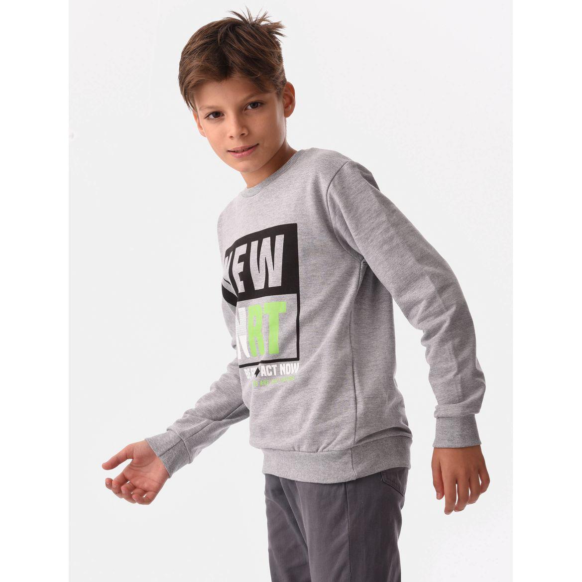 Graphic Print Cuffed Sleeves Sweatshirt-boys-clothing-winterwear-sweatshirts-image-3