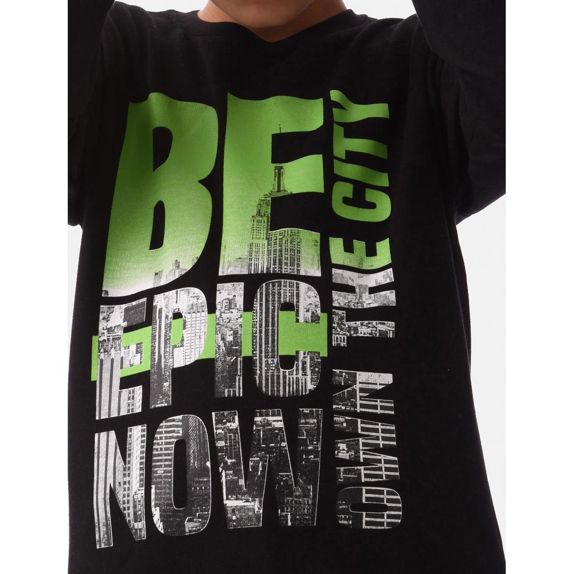 Graphic Print Cuffed Sleeves Sweatshirt-boys-clothing-winterwear-sweatshirts-image-3