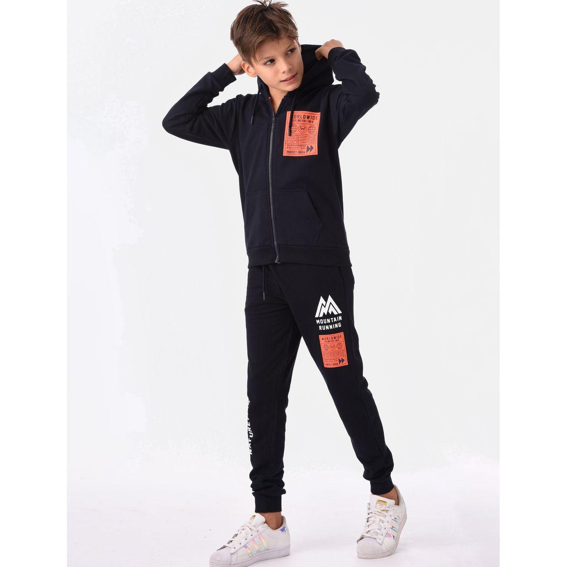 Zip Detail Sweatshirt with Jogger Set-boys-clothing-setsandcoords-image-2
