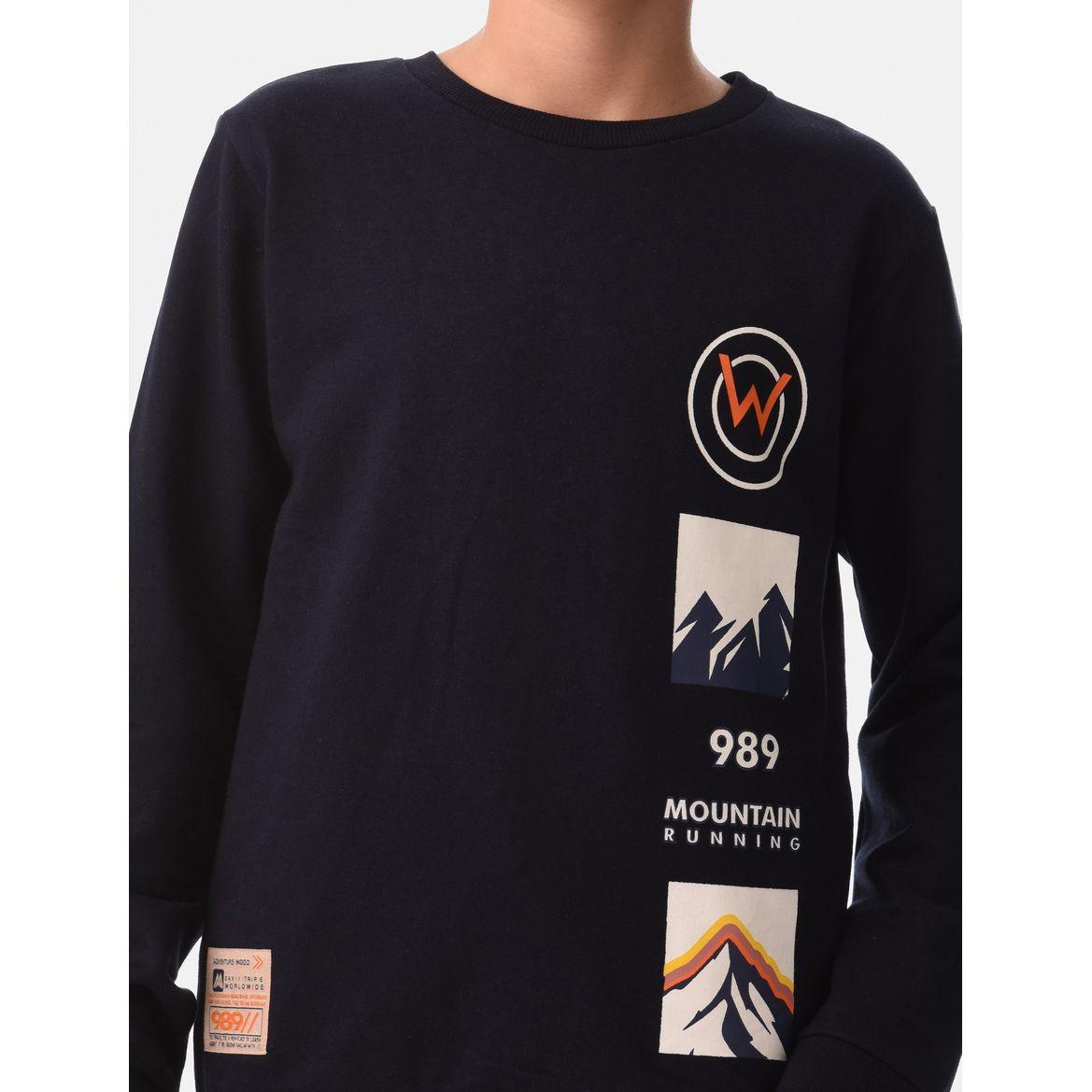 Round Neck Cuffed Sleeves Sweatshirt-boys-clothing-winterwear-sweatshirts-image-2