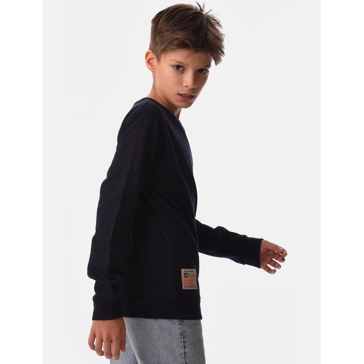 Round Neck Cuffed Sleeves Sweatshirt-boys-clothing-winterwear-sweatshirts-image-5