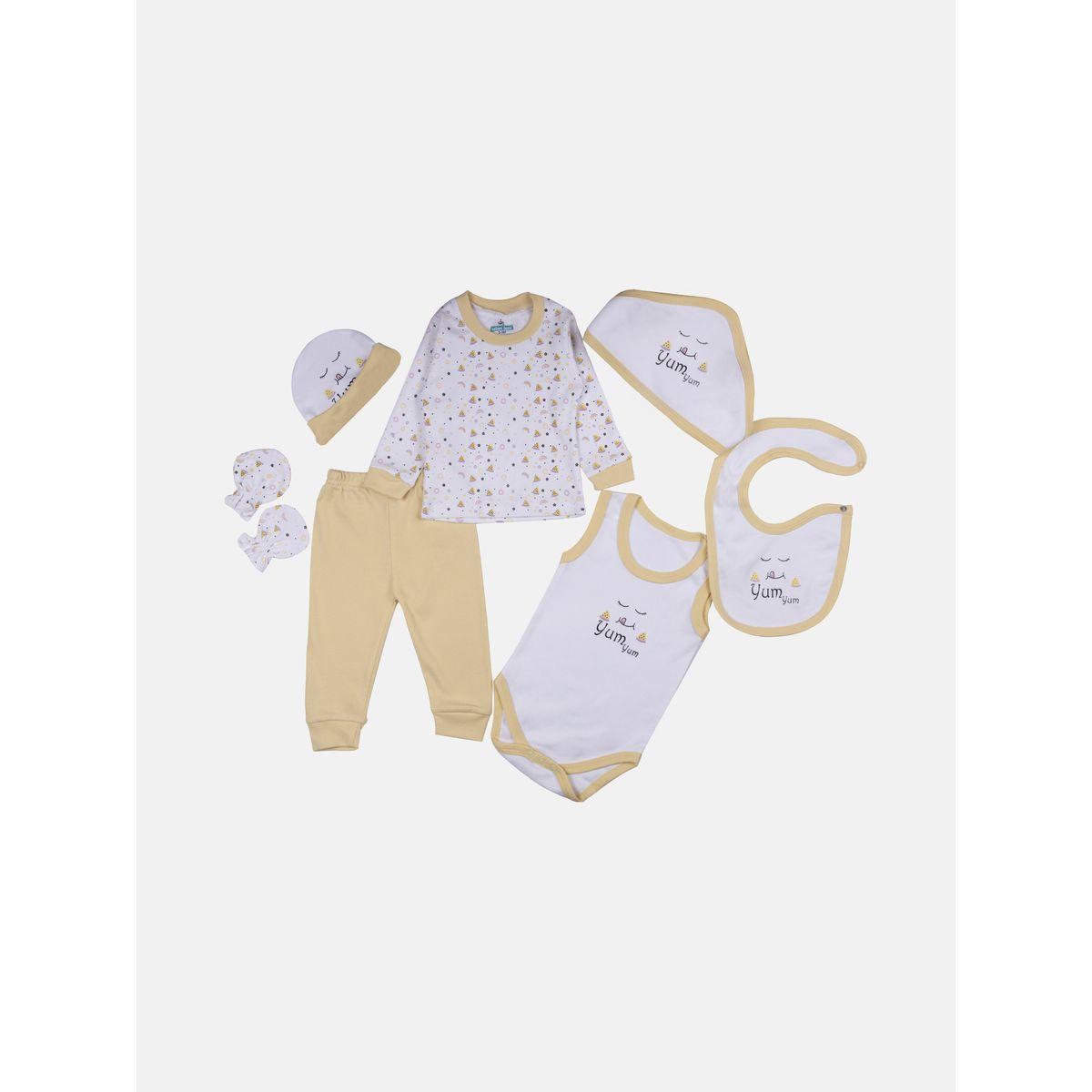 Pack of 7 - Bib, Pyjama, Mitten, Cap, Romper, Top & Bottom Set-girls-clothing-setsandcoords-image-1