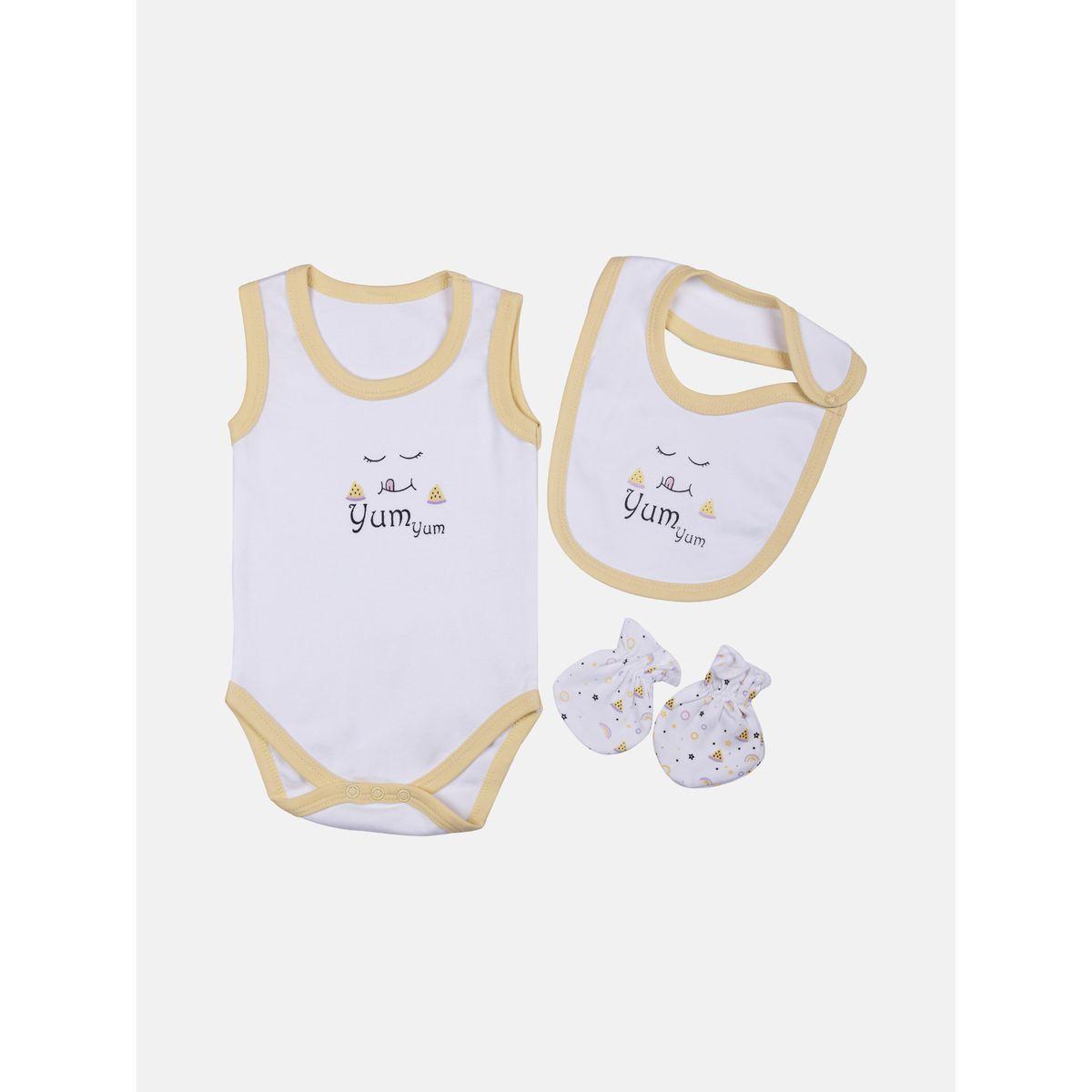 Pack of 7 - Bib, Pyjama, Mitten, Cap, Romper, Top & Bottom Set-girls-clothing-setsandcoords-image-3