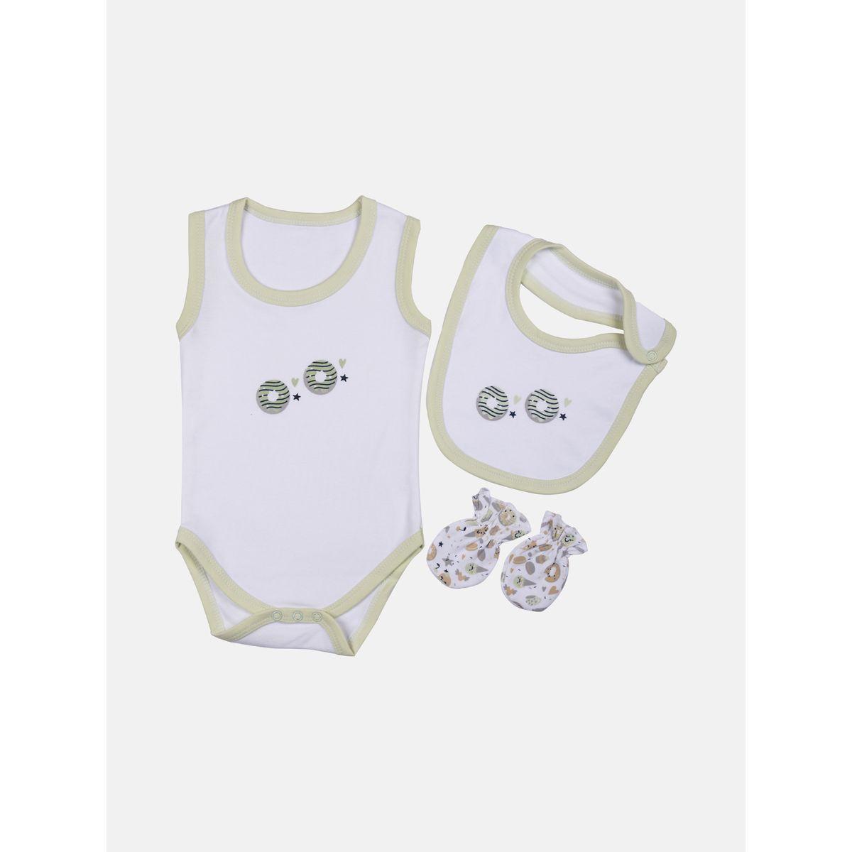 Pack of 7 - Printed Bib, Pyjama, Mitten, Cap, Romper, Top and Bottom Set-girls-clothing-setsandcoords-image-3