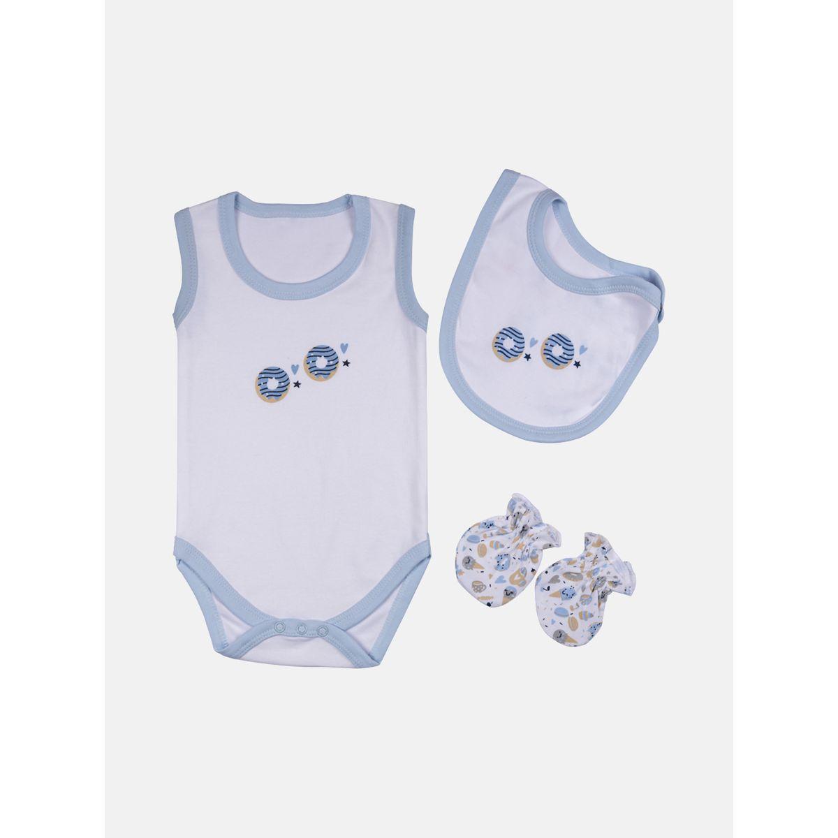 Pack of 7 - Printed Bib, Pyjama, Mitten, Cap, Romper, Top & Bottom Set-girls-clothing-setsandcoords-image-2