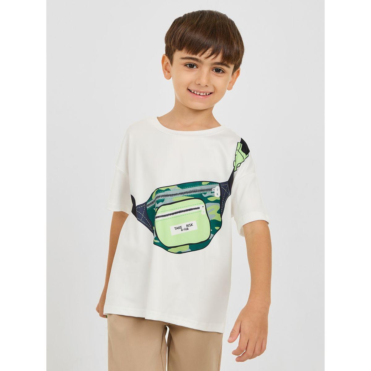 Styli Crossbody Bag Print T-shirt and High Rise Pant Set-boys-clothing-setsandcoords-image-2