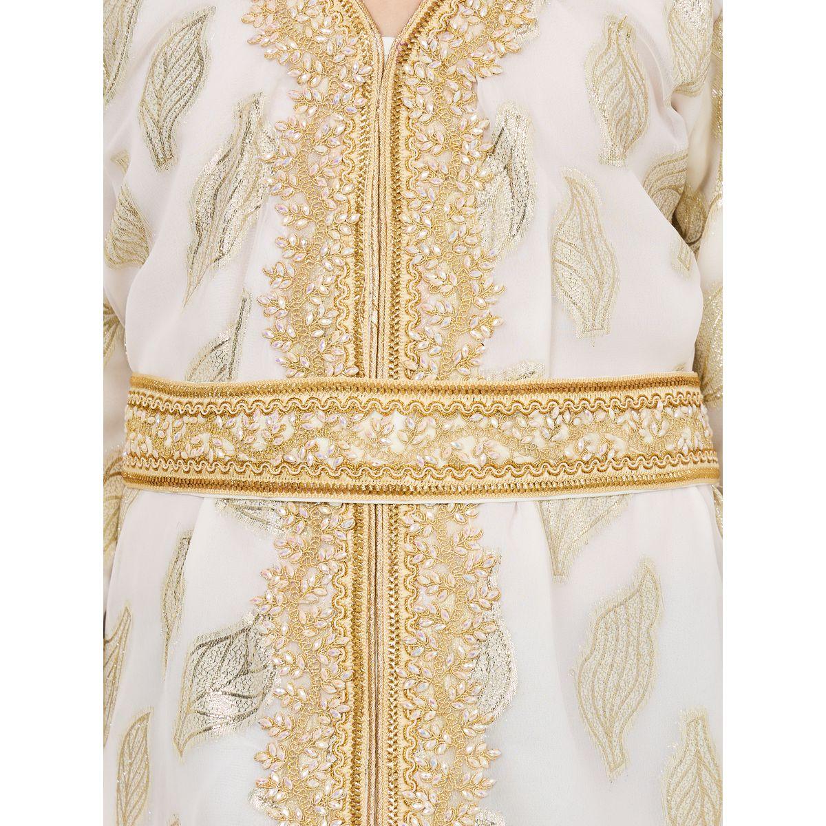 Maxim Creation Embellished Embroidered Foil Print Belted Jalabiya-girls-clothing-dressesandjumpsuits-image-3