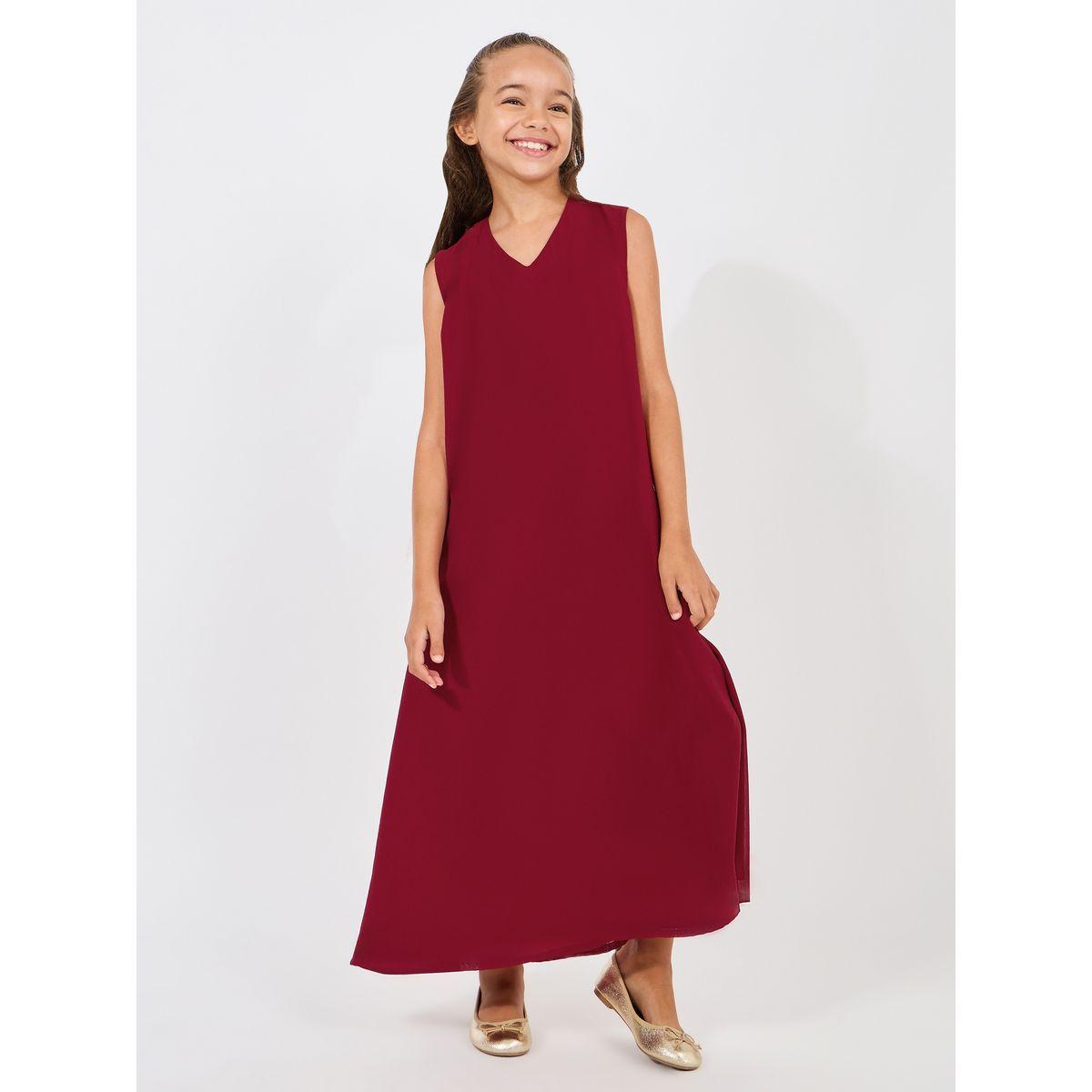 Maxim Creation X Styli  Embellished Kaftan & V Neck Dress Set-girls-clothing-dressesandjumpsuits-image-2