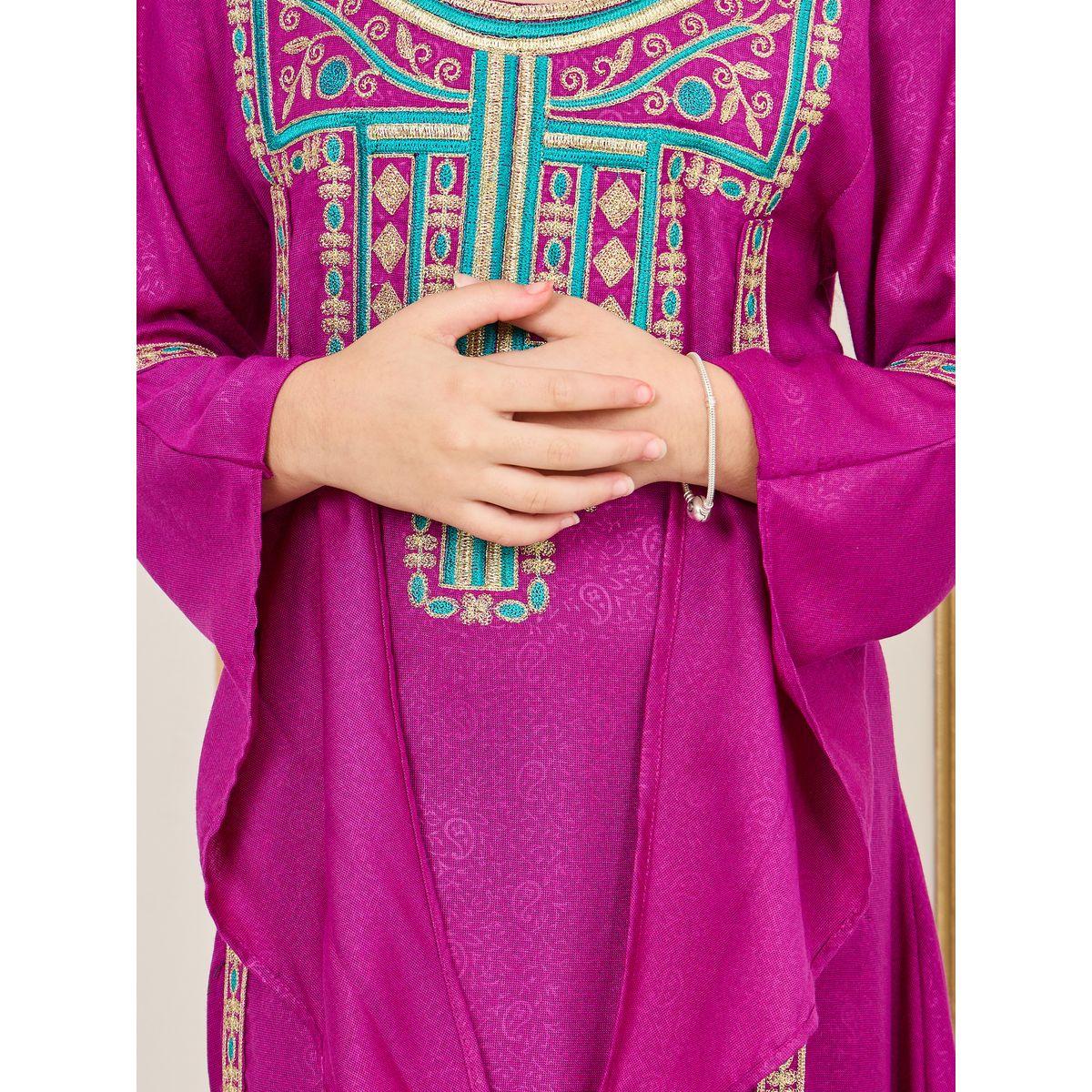Maxim Creation Embroidered Jacquard Jalabiya-girls-clothing-dressesandjumpsuits-image-3