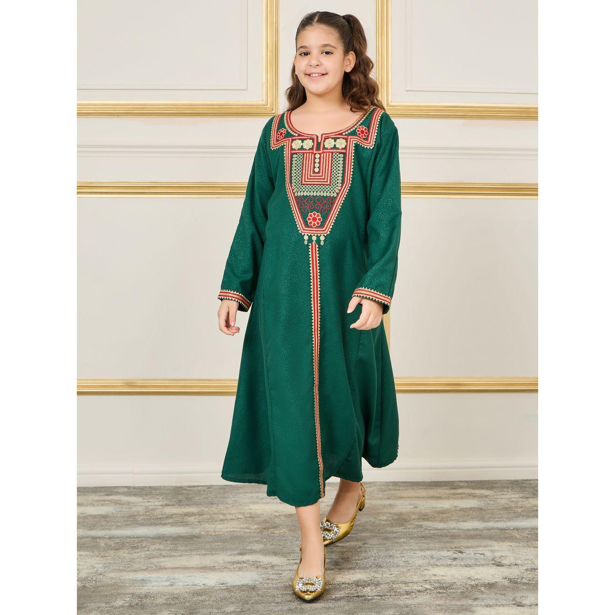 Maxim Creation Embroidered Jacquard Jalabiya-girls-clothing-dressesandjumpsuits-image-1