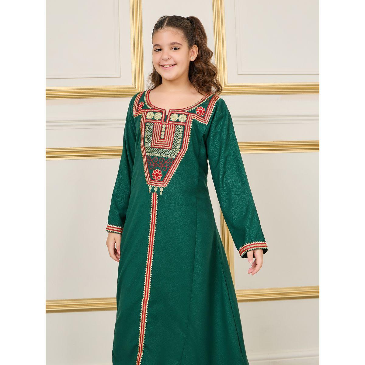 Maxim Creation Embroidered Jacquard Jalabiya-girls-clothing-dressesandjumpsuits-image-2