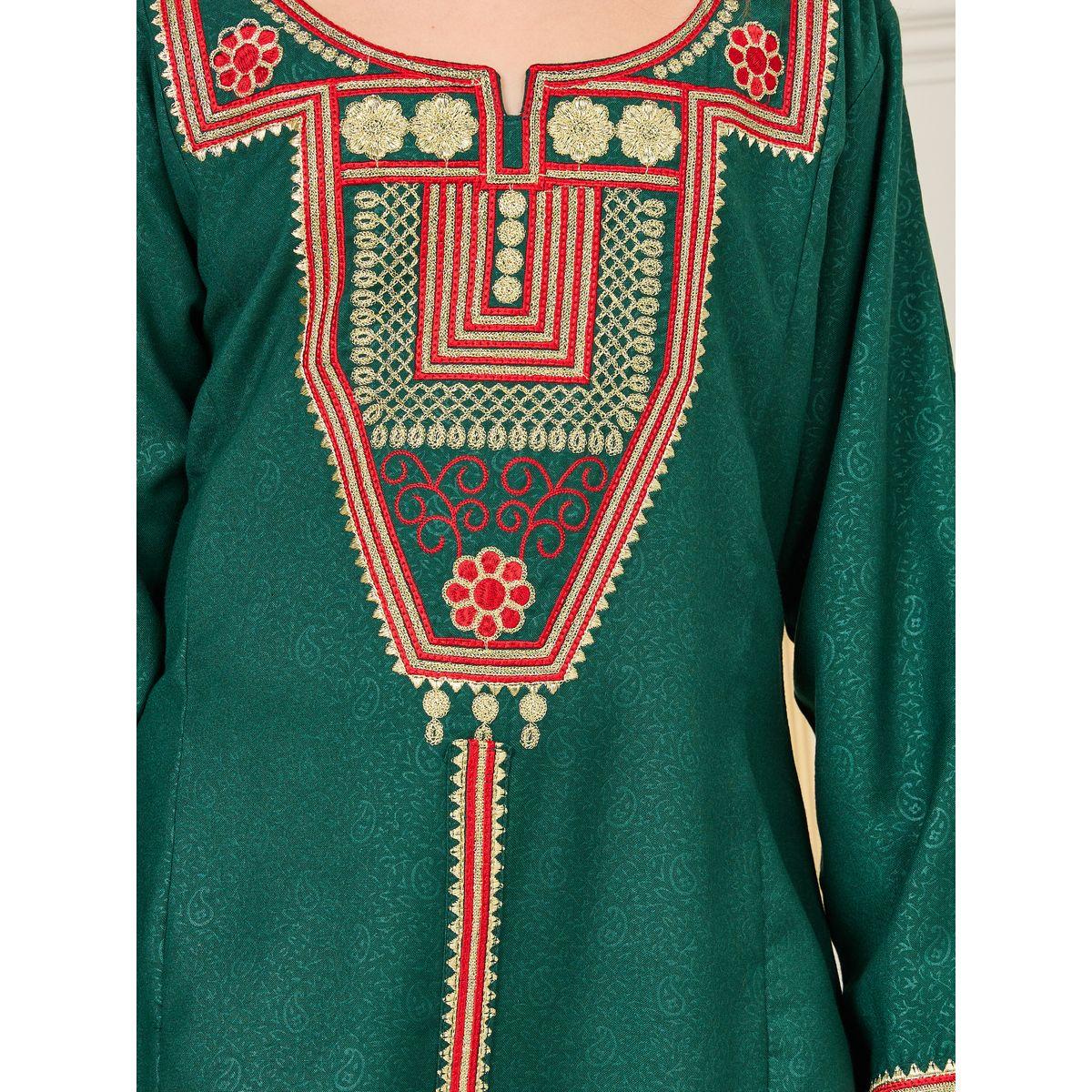 جلابية جاكار بتفاصيل مٌطرّزة-girls-clothing-dressesandjumpsuits-image-3