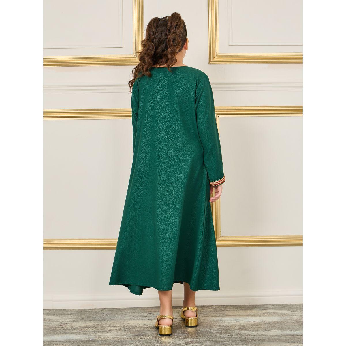 جلابية جاكار بتفاصيل مٌطرّزة-girls-clothing-dressesandjumpsuits-image-4