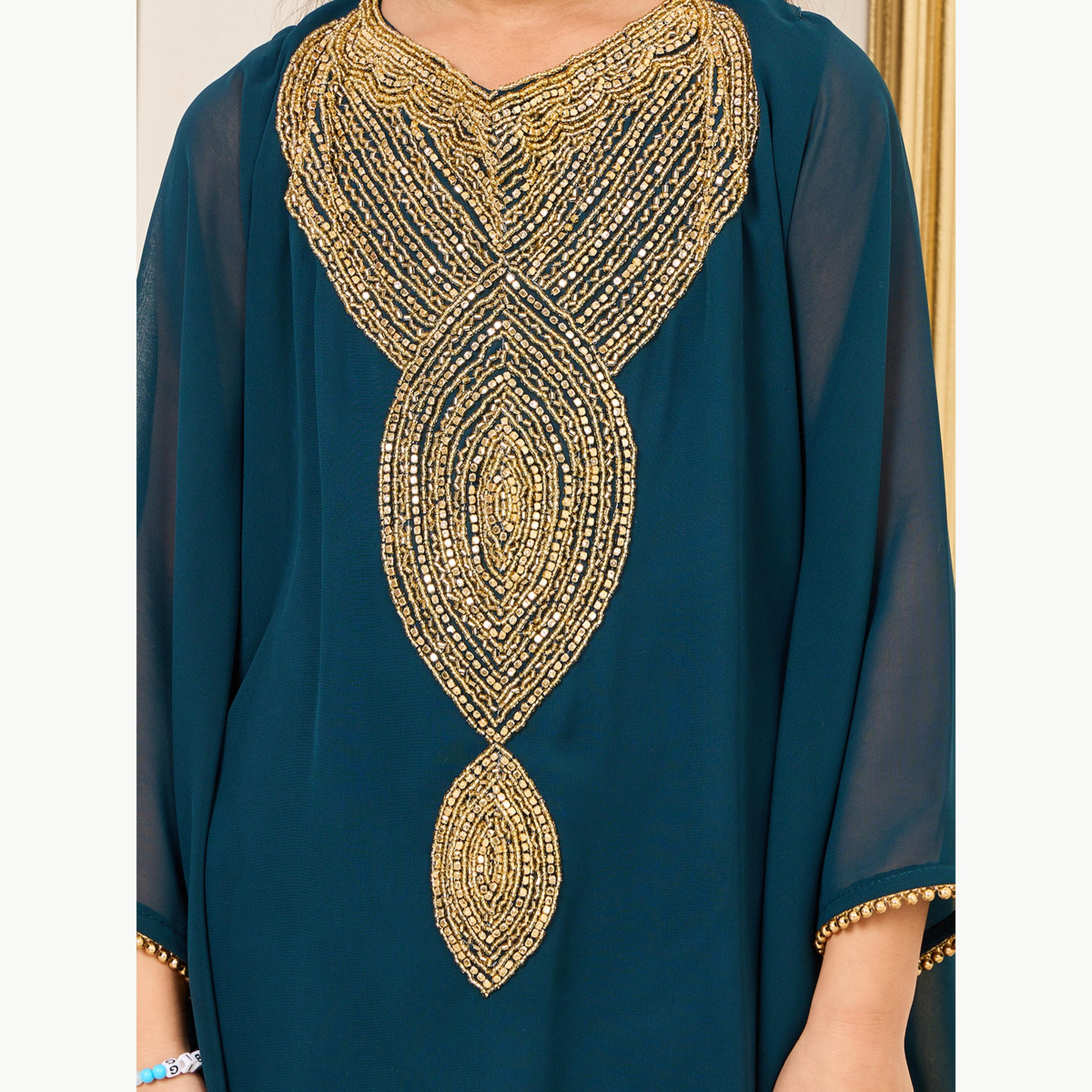Maxim Creation X Styli V Neck Embellished Kaftan-girls-clothing-dressesandjumpsuits-image-4