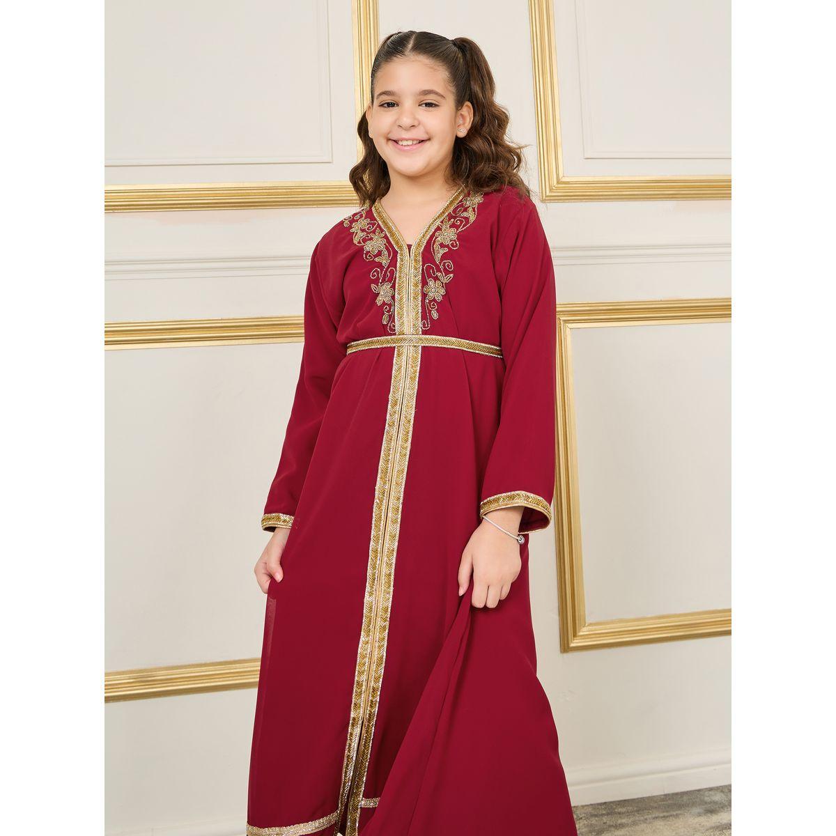Maxim Creation Beaded Detail Belted Kaftan-girls-clothing-dressesandjumpsuits-image-2