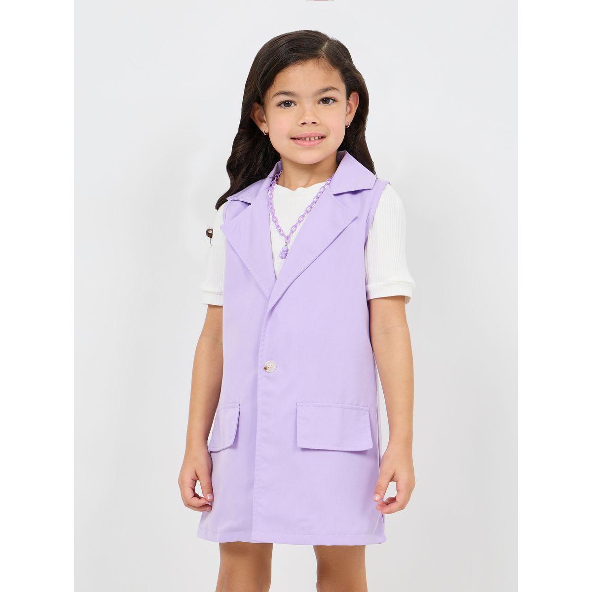 مجموعة من 3 - شورت، بلوزة محبوكة مع بليزر بياقة طويلة-girls-clothing-setsandcoords-image-3