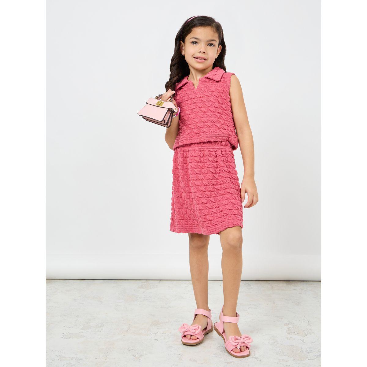 Styli Textured Lightweight Crop Top & Skirt Set-girls-clothing-setsandcoords-image-1