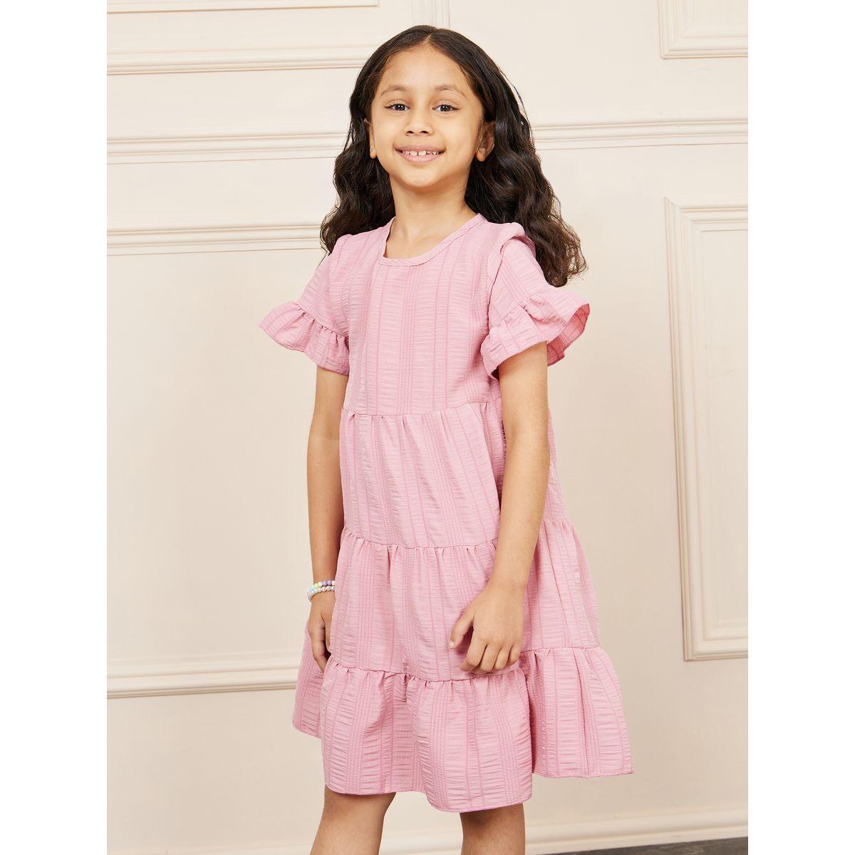 Styli Textured Stripe Detail Tiered Dress-girls-clothing-dressesandjumpsuits-image-2