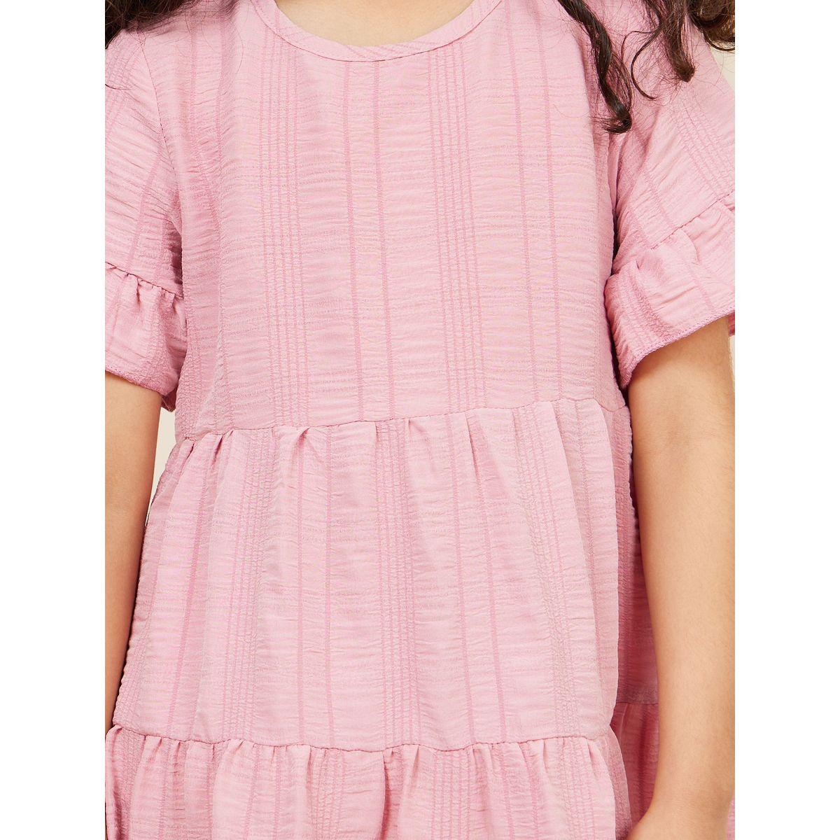 Styli Textured Stripe Detail Tiered Dress-girls-clothing-dressesandjumpsuits-image-3